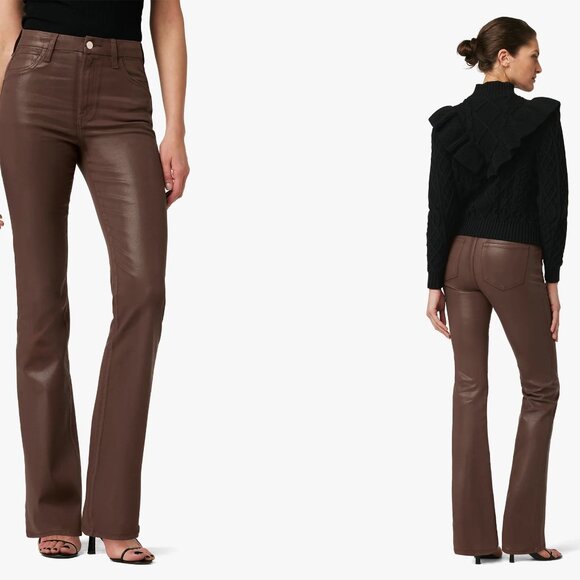 NWT JOE'S the hi honey high rise curvy bootcut coated jeans in tiramisu (sz28) - Picture 1 of 5